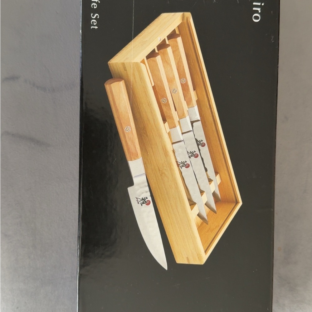 MIYABI Knife Set with Light Wood Handles